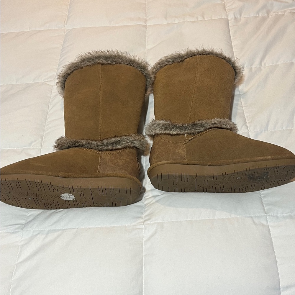 Bearpaw Fur Suede Boots - Picture 2 of 8